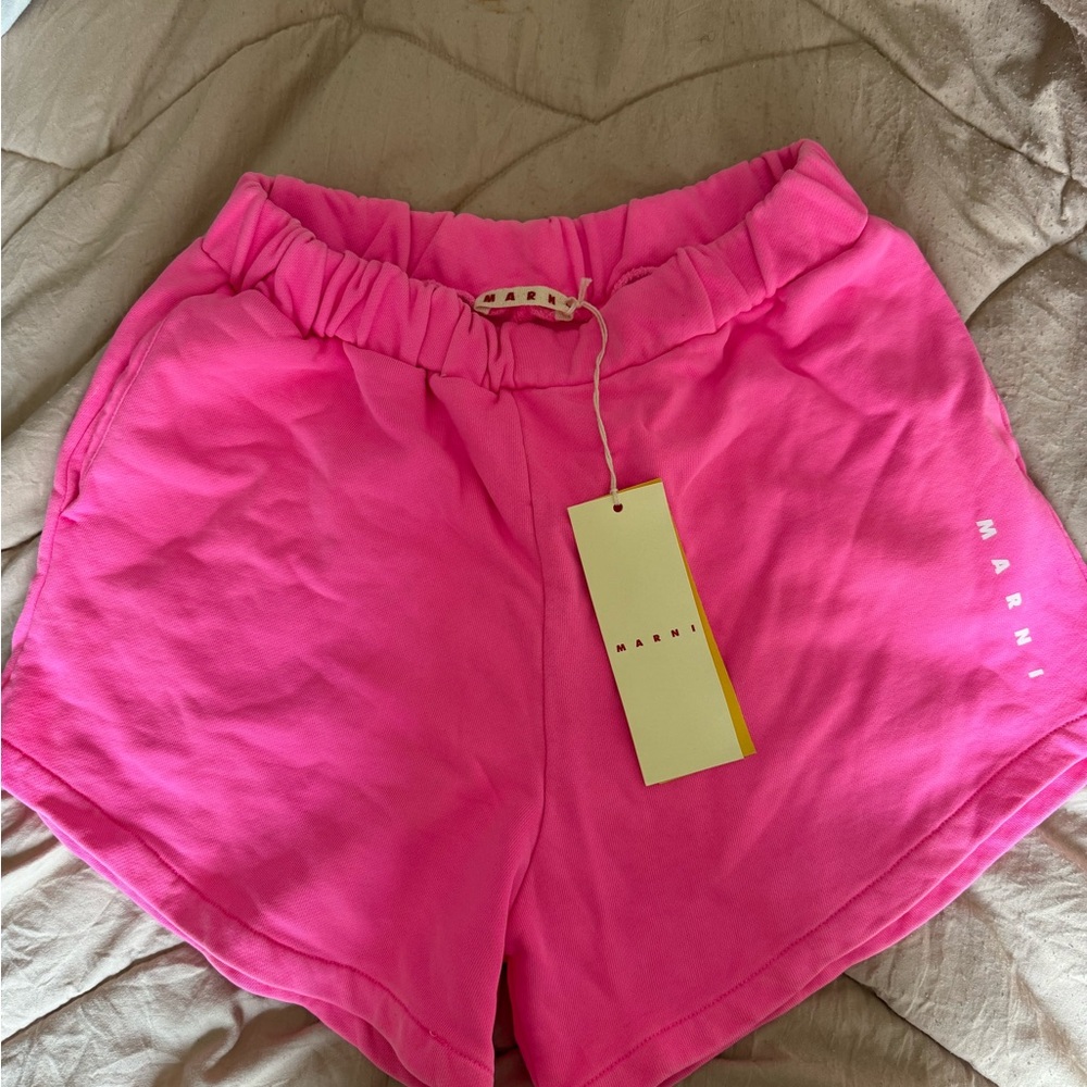 Marni Pink Shorts with Elastic Waistband
